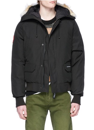 Main View - Click To Enlarge - CANADA GOOSE - 'Chilliwack' fur hood trim down padded bomber jacket