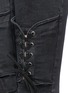 Detail View - Click To Enlarge - MADEGOLD - 'Bianca' lace-up cutout panel denim pants