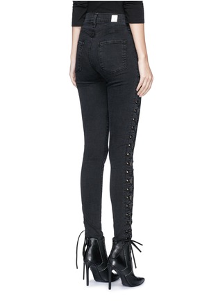 Back View - Click To Enlarge - MADEGOLD - 'Betty' lace-up skinny denim pants