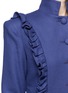 Detail View - Click To Enlarge - MAGGIE MARILYN - 'Know Your Power' ruffle trim wool blazer