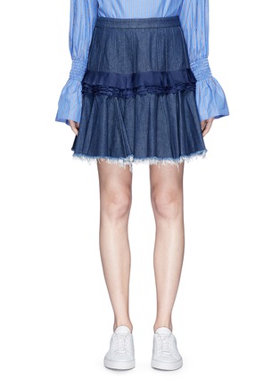 Main View - Click To Enlarge - MAGGIE MARILYN - 'Composed' pleated denim skirt