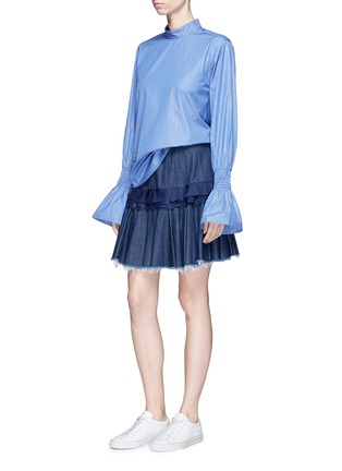 Figure View - Click To Enlarge - MAGGIE MARILYN - 'Composed' pleated denim skirt
