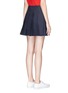 Back View - Click To Enlarge - MIRA MIKATI - Scout patch pleated canvas wrap kilt skirt