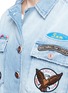 Detail View - Click To Enlarge - MIRA MIKATI - Scout patch oversized denim shirt