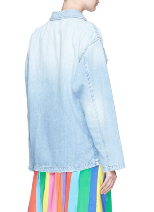 Back View - Click To Enlarge - MIRA MIKATI - Scout patch oversized denim shirt