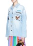 Front View - Click To Enlarge - MIRA MIKATI - Scout patch oversized denim shirt