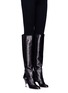 Figure View - Click To Enlarge - ALCHIMIA DI BALLIN - 'Titan' belted nappa leather knee high boots