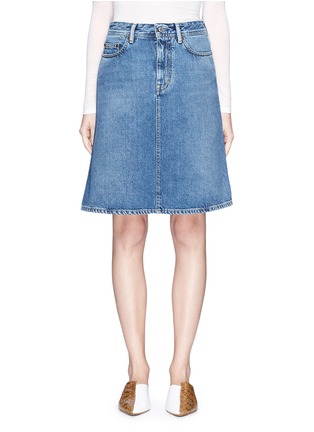 Main View - Click To Enlarge - ACNE STUDIOS - 'Blå Konst Shadow' denim A-line skirt