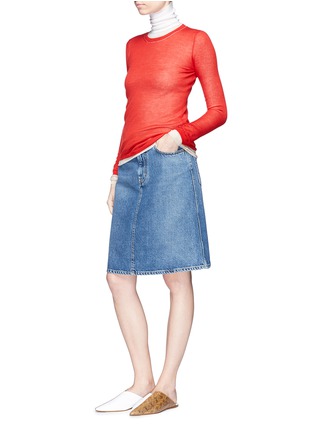 Figure View - Click To Enlarge - ACNE STUDIOS - 'Blå Konst Shadow' denim A-line skirt