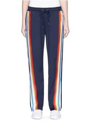 Main View - Click To Enlarge - 74017 - Rainbow stripe jersey track pants