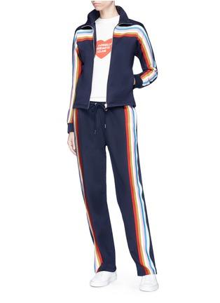 Figure View - Click To Enlarge - 74017 - Rainbow stripe jersey track pants