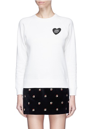 Main View - Click To Enlarge - 74017 - 'Lonely Hearts Club' print sweatshirt