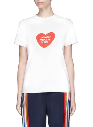 Main View - Click To Enlarge - 74017 - 'Lonely Hearts Club' print T-shirt