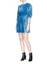 Figure View - Click To Enlarge - 74017 - Crushed velvet dress