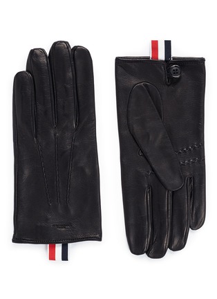 Main View - Click To Enlarge - THOM BROWNE  - Sheepskin leather gloves
