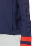 Detail View - Click To Enlarge - 72883 - Stripe sleeve Merino wool blend sweater