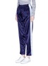 Front View - Click To Enlarge - OPENING CEREMONY - Stripe outseam reversible silk track pants
