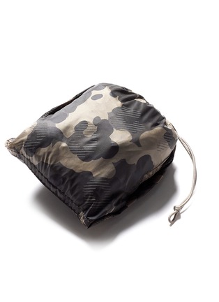  - SATISFY - Reflective camouflage print packable windbreaker jacket