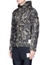 Front View - Click To Enlarge - SATISFY - Reflective camouflage print packable windbreaker jacket