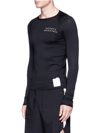 Front View - Click To Enlarge - SATISFY - 'Coffee' running long sleeve undershirt