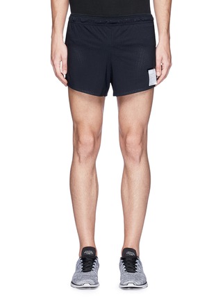 Main View - Click To Enlarge - SATISFY - 'Long Distance 2.5"' perforated running shorts