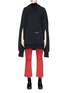 Main View - Click To Enlarge - CRES. E DIM. - Logo patch slit sleeves oversized hoodie
