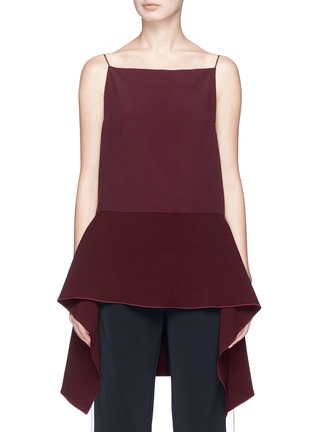 Main View - Click To Enlarge - DION LEE - 'Balance' poncho peplum crepe cady tunic top