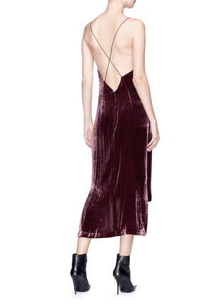Figure View - Click To Enlarge - DION LEE - Velvet slip dress