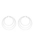 Main View - Click To Enlarge - LYNN BAN - 'Triple Hoops' silver earrings