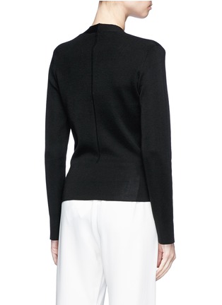 Back View - Click To Enlarge - THE ROW - 'Roanna' wrap effect cashmere-silk sweater