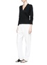 Figure View - Click To Enlarge - THE ROW - 'Roanna' wrap effect cashmere-silk sweater