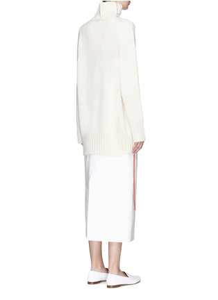 Back View - Click To Enlarge - THE ROW - 'Donia' extended trim oversized cashmere turtleneck sweater