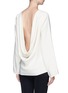 Back View - Click To Enlarge - THE ROW - 'Andra' draped open back silk crepe top
