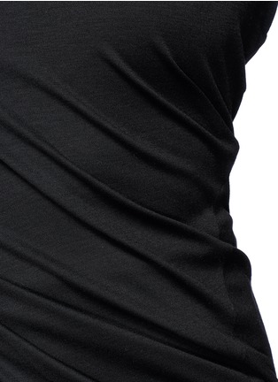 Detail View - Click To Enlarge - THE ROW - 'Abinah' twisted mock wrap cashmere jersey top