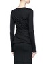Back View - Click To Enlarge - THE ROW - 'Abinah' twisted mock wrap cashmere jersey top