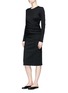 Figure View - Click To Enlarge - THE ROW - 'Abinah' twisted mock wrap cashmere jersey top