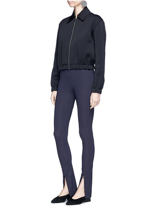 Figure View - Click To Enlarge - THE ROW - 'Nelma' zip cuff jersey leggings