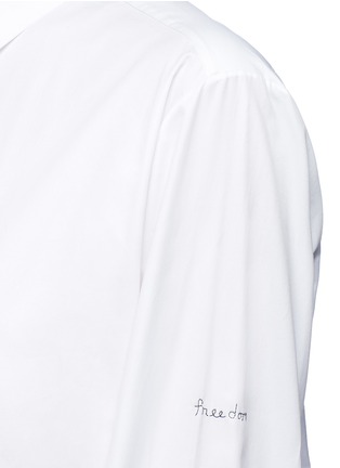 Detail View - Click To Enlarge - THE ROW - 'Big Juliette' freedom embroidered sleeve cotton twill shirt