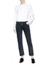 Figure View - Click To Enlarge - THE ROW - 'Big Juliette' hope embroidered cuff cotton twill shirt