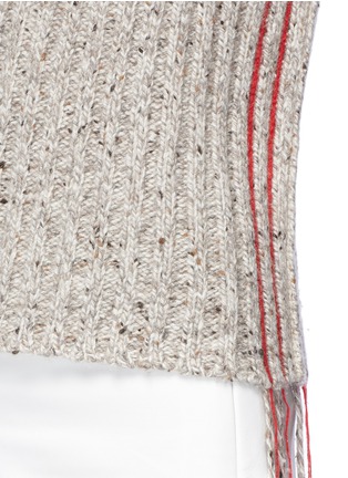 Detail View - Click To Enlarge - THE ROW - 'Fenix' extended stripe trim cashmere rib knit sweater