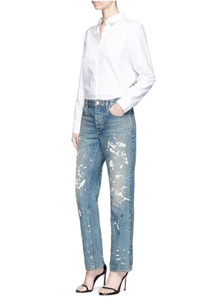 Figure View - Click To Enlarge - HELMUT LANG - Paint splatter boyfriend jeans