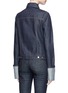 Back View - Click To Enlarge - HELMUT LANG - Fold up cuff zip denim jacket
