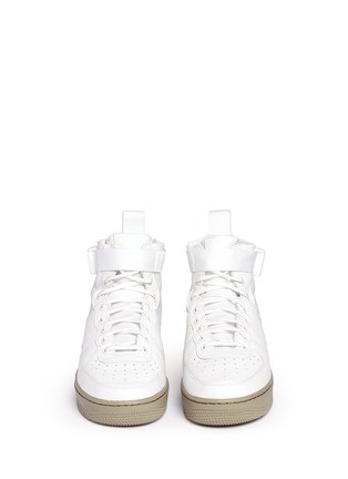 Front View - Click To Enlarge - NIKE - 'SF Air Force 1' leather high top sneakers