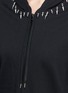 Detail View - Click To Enlarge - HELMUT LANG - Spike stud zip hoodie