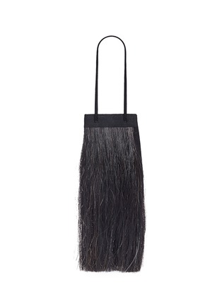 Detail View - Click To Enlarge - HELMUT LANG - Small horse hair fringe bag