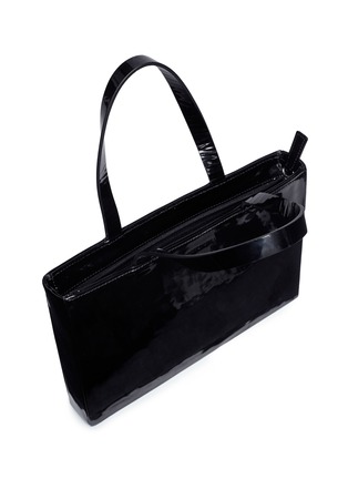  - HELMUT LANG - Boxy patent lambskin leather bag