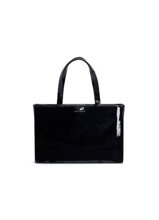 Main View - Click To Enlarge - HELMUT LANG - Boxy patent lambskin leather bag