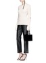 Figure View - Click To Enlarge - HELMUT LANG - Boxy patent lambskin leather bag