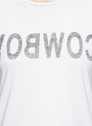 Detail View - Click To Enlarge - HELMUT LANG - 'Cowboy' reverse slogan print T-shirt