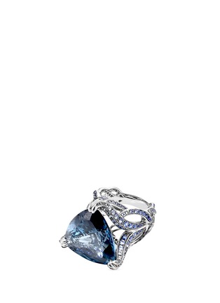 Main View - Click To Enlarge - JOHN HARDY - Diamond topaz sapphire 18k white gold ring